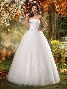 Classical Ball Gown Beading Strapless Sleeveless Chapel Train Sa