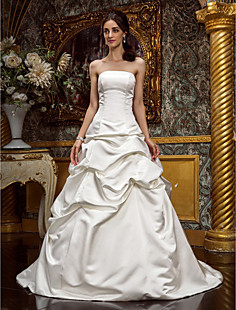 Classical Ball Gown Beading Strapless Sleeveless Chapel Train Sa