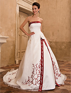 Classical Ball Gown Beading Strapless Sleeveless Chapel Train Sa