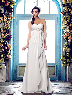 Classical Ball Gown Beading Strapless Sleeveless Chapel Train Sa